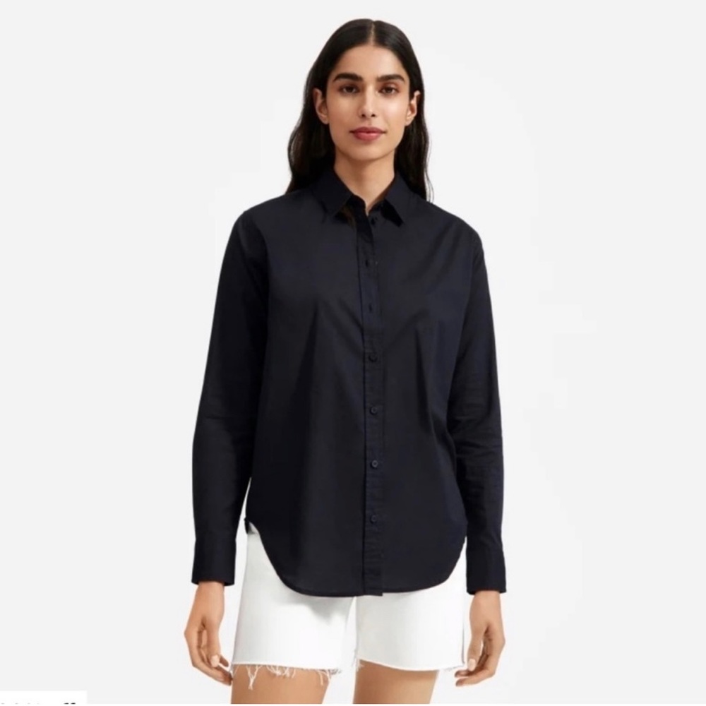 Everlane botton down black shirt 100% cotton M
